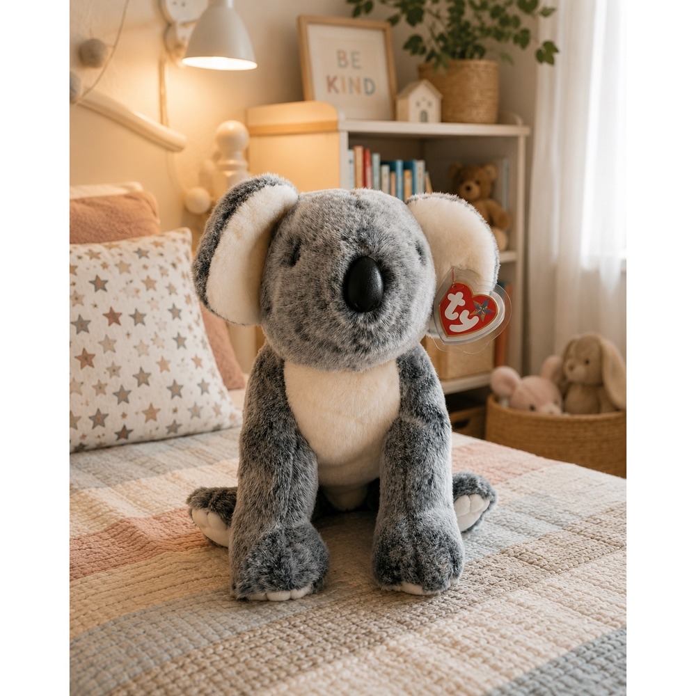 TY Beanie Buddy Eucalyptus Koala Bear Plush Retired 1999 With Tag Protector